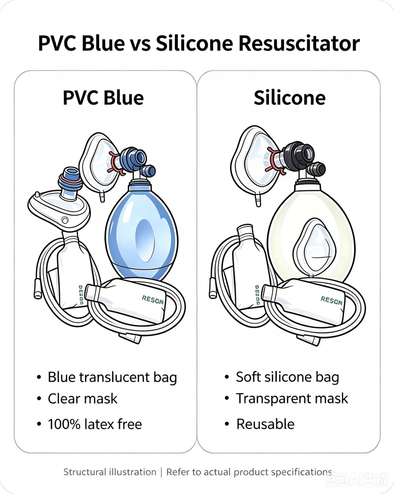 Bolsas Ambu descartáveis ​​de PVC versus bolsas Ambu reutilizáveis ​​de silicone: uma análise de custo-benefício de fornecimento.